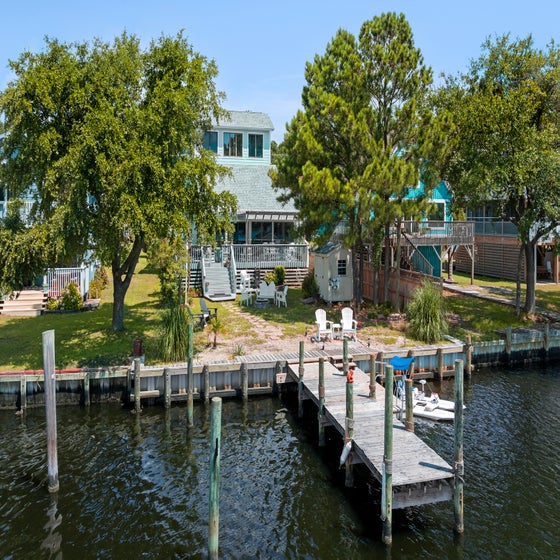 CH16: Come Sail Away | Back Exterior w/ Private Dock - Boat Not Available