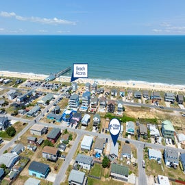 KDN4648: Barefoot Joy | Aerial View to Beach Access & Pier